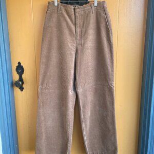UNIQLO Camel Corduroy Wide Leg Trousers